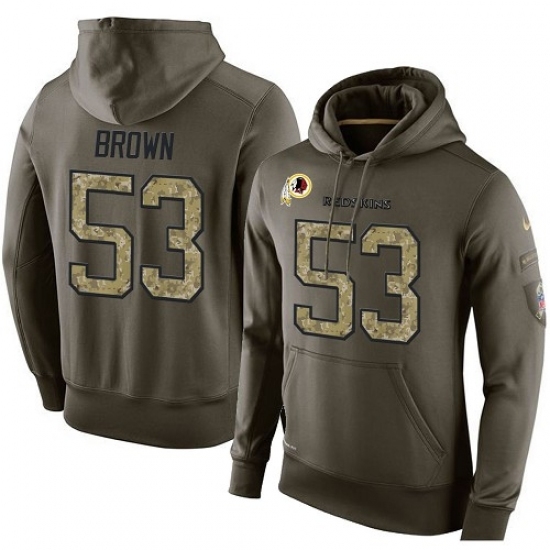 NFL Nike Washington Redskins 53 Zach Brown Green Salute To Service Mens Pullover Hoodie NFL Nike Washington Redskins 53 Zach Brown Green Salute To Service Mens Pullover Hoodie