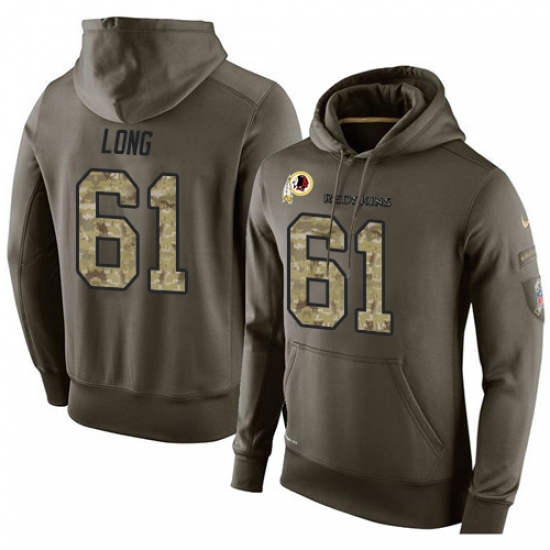 NFL Nike Washington Redskins 61 Spencer Long Green Salute To Service Mens Pullover Hoodie NFL Nike Washington Redskins 61 Spencer Long Green Salute To Service Mens Pullover Hoodie