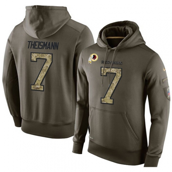 NFL Nike Washington Redskins 7 Joe Theismann Green Salute To Service Mens Pullover Hoodie NFL Nike Washington Redskins 7 Joe Theismann Green Salute To Service Mens Pullover Hoodie