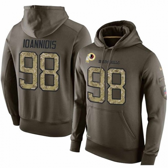 NFL Nike Washington Redskins 98 Matthew Ioannidis Green Salute To Service Mens Pullover Hoodie NFL Nike Washington Redskins 98 Matthew Ioannidis Green Salute To Service Mens Pullover Hoodie
