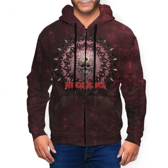 Redskins Mens Zip Hooded Sweatshirt Redskins Mens Zip Hooded Sweatshirt