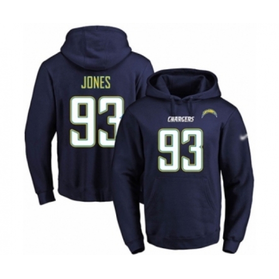 Football Mens Los Angeles Chargers 93 Justin Jones Navy Blue Name Number Pullover Hoodie Football Mens Los Angeles Chargers 93 Justin Jones Navy Blue Name Number Pullover Hoodie