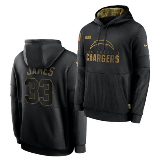 Men Los Angeles Chargers 33 Derwin James 2020 Salute To Service Black Sideline Performance Pullover Hoodie Men Los Angeles Chargers 33 Derwin James 2020 Salute To Service Black Sideline Performance Pullover Hoodie
