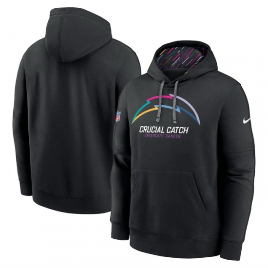 Men Los Angeles Chargers Black 2024 Crucial Catch Club Pullover Hoodie Men Los Angeles Chargers Black 2024 Crucial Catch Club Pullover Hoodie