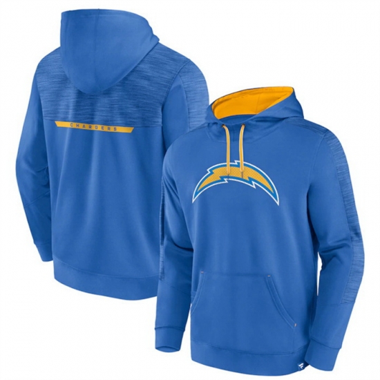 Men Los Angeles Chargers Blue Defender Evo Pullover Hoodie Men Los Angeles Chargers Blue Defender Evo Pullover Hoodie