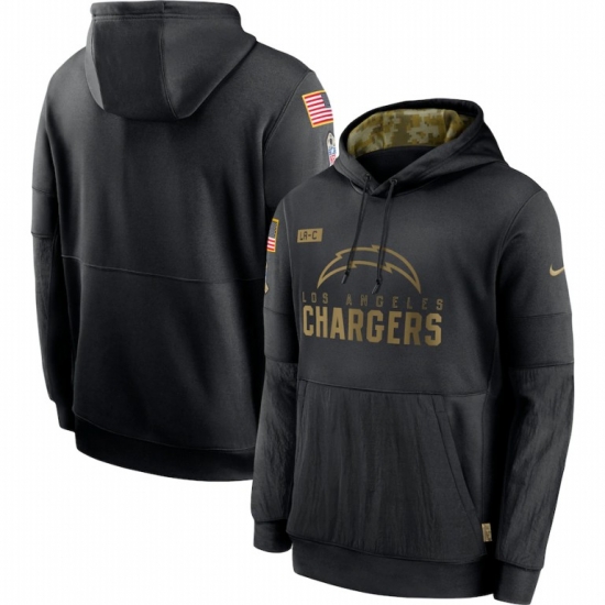Men Los Angeles Chargers Nike 2020 Salute to Service Sideline Performance Pullover Hoodie Black Men Los Angeles Chargers Nike 2020 Salute to Service Sideline Performance Pullover Hoodie Black