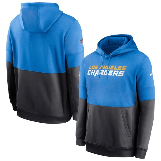 Men Los Angeles Chargers Nike Sideline Impact Lockup Performance Pullover Hoodie Powder Blue Charcoal Men Los Angeles Chargers Nike Sideline Impact Lockup Performance Pullover Hoodie Powder Blue Charcoal