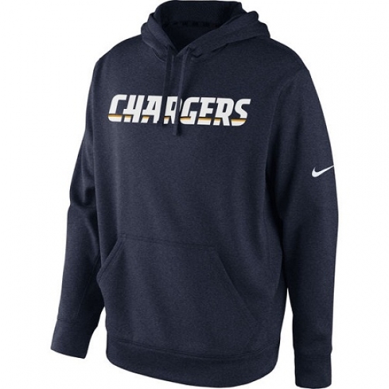 NFL Los Angeles Chargers Nike KO Wordmark Performance Hoodie Navy Blue NFL Los Angeles Chargers Nike KO Wordmark Performance Hoodie Navy Blue
