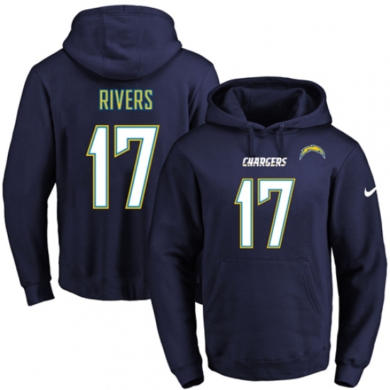 NFL Mens Nike Los Angeles Chargers 17 Philip Rivers Navy Blue Name Number Pullover Hoodie NFL Mens Nike Los Angeles Chargers 17 Philip Rivers Navy Blue Name Number Pullover Hoodie