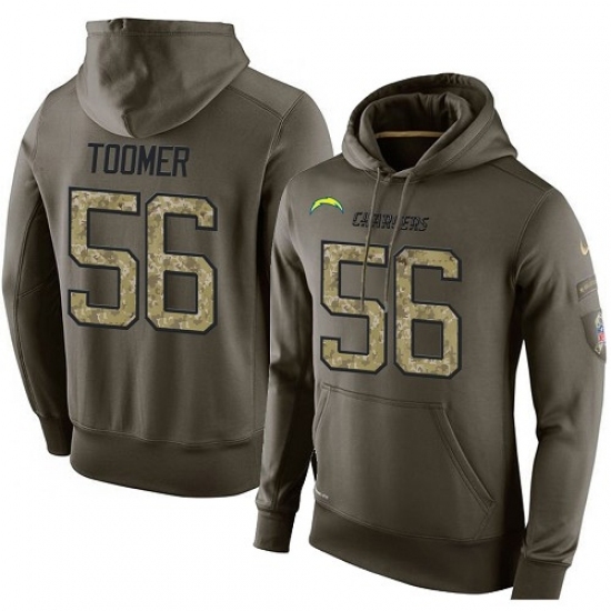 NFL Nike Los Angeles Chargers 56 Korey Toomer Green Salute To Service Mens Pullover Hoodie NFL Nike Los Angeles Chargers 56 Korey Toomer Green Salute To Service Mens Pullover Hoodie