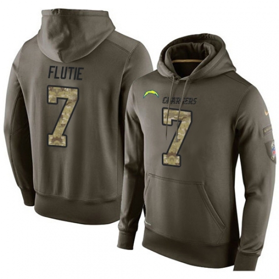 NFL Nike Los Angeles Chargers 7 Doug Flutie Green Salute To Service Mens Pullover Hoodie NFL Nike Los Angeles Chargers 7 Doug Flutie Green Salute To Service Mens Pullover Hoodie