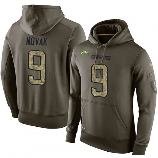 NFL Nike Los Angeles Chargers 9 Nick Novak Green Salute To Service Mens Pullover Hoodie NFL Nike Los Angeles Chargers 9 Nick Novak Green Salute To Service Mens Pullover Hoodie