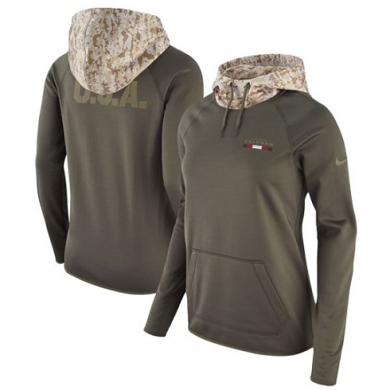 NFL Womens Atlanta Falcons Nike Olive Salute to Service Performance Pullover Hoodie NFL Womens Atlanta Falcons Nike Olive Salute to Service Performance Pullover Hoodie