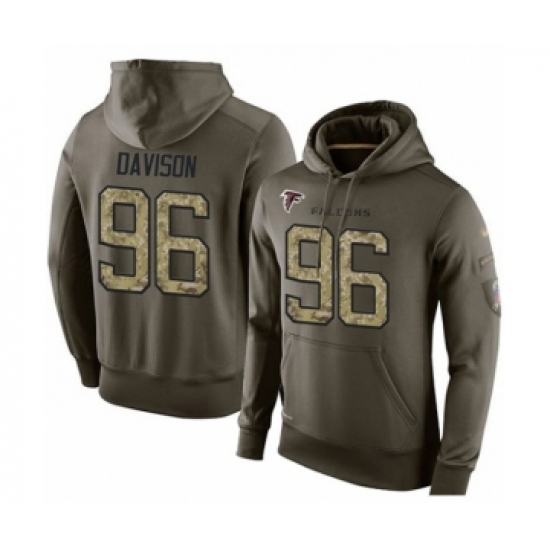 Football Mens Atlanta Falcons 96 Tyeler Davison Green Salute To Service Pullover Hoodie Football Mens Atlanta Falcons 96 Tyeler Davison Green Salute To Service Pullover Hoodie