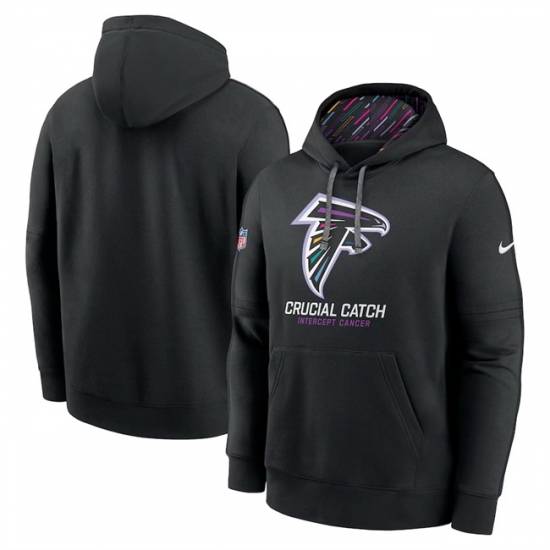 Men Atlanta Falcons Black 2024 Crucial Catch Club Pullover Hoodie Men Atlanta Falcons Black 2024 Crucial Catch Club Pullover Hoodie