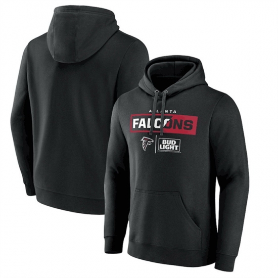 Men Atlanta Falcons Black X Bud Light Pullover Hoodie Men Atlanta Falcons Black X Bud Light Pullover Hoodie