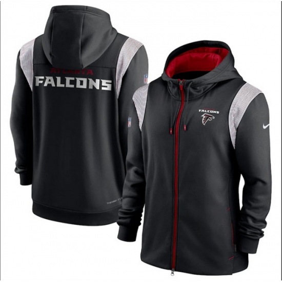 Men Atlanta Falcons Black Zipper Hoodie Men Atlanta Falcons Black Zipper Hoodie