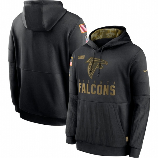 Men Atlanta Falcons Nike 2020 Salute to Service Sideline Performance Pullover Hoodie Black Men Atlanta Falcons Nike 2020 Salute to Service Sideline Performance Pullover Hoodie Black