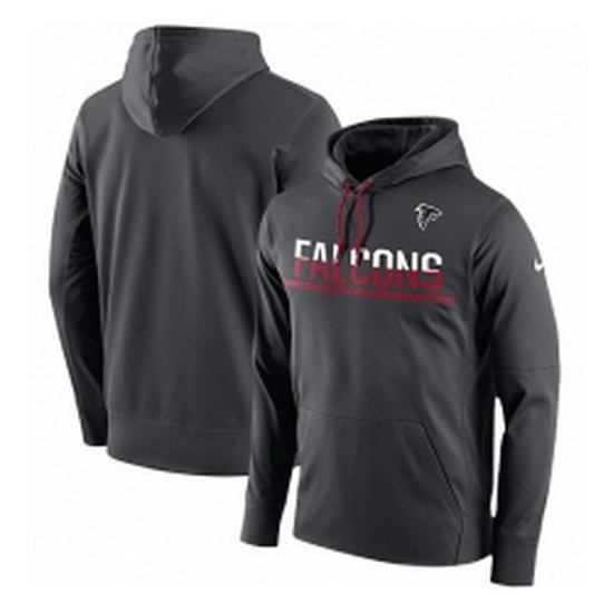 NFL Mens Atlanta Falcons Nike Anthracite Sideline Circuit Pullover Performance Hoodie NFL Mens Atlanta Falcons Nike Anthracite Sideline Circuit Pullover Performance Hoodie