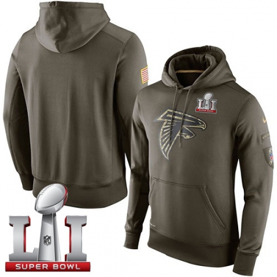 NFL Mens Atlanta Falcons Nike Olive Salute To Service KO Performance Super Bowl LI 51 Hoodie NFL Mens Atlanta Falcons Nike Olive Salute To Service KO Performance Super Bowl LI 51 Hoodie