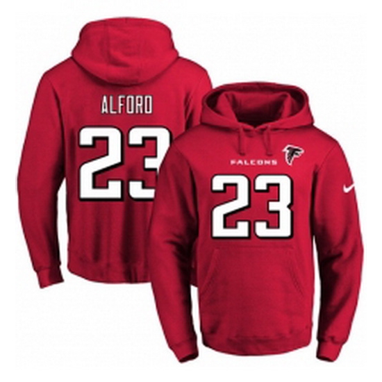 NFL Mens Nike Atlanta Falcons 23 Robert Alford Red Name Number Pullover Hoodie NFL Mens Nike Atlanta Falcons 23 Robert Alford Red Name Number Pullover Hoodie