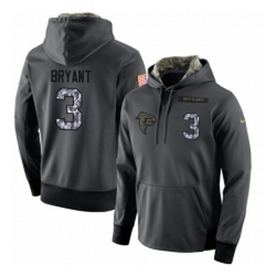 NFL Mens Nike Atlanta Falcons 3 Matt Bryant Stitched Black Anthracite Salute to Service Player Performance Hoodie NFL Mens Nike Atlanta Falcons 3 Matt Bryant Stitched Black Anthracite Salute to Service Player Performance Hoodie