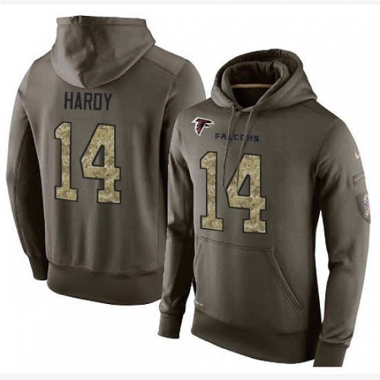 NFL Nike Atlanta Falcons 14 Justin Hardy Green Salute To Service Mens Pullover Hoodie NFL Nike Atlanta Falcons 14 Justin Hardy Green Salute To Service Mens Pullover Hoodie