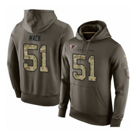 NFL Nike Atlanta Falcons 51 Alex Mack Green Salute To Service Mens Pullover Hoodie NFL Nike Atlanta Falcons 51 Alex Mack Green Salute To Service Mens Pullover Hoodie