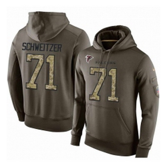 NFL Nike Atlanta Falcons 71 Wes Schweitzer Green Salute To Service Mens Pullover Hoodie NFL Nike Atlanta Falcons 71 Wes Schweitzer Green Salute To Service Mens Pullover Hoodie