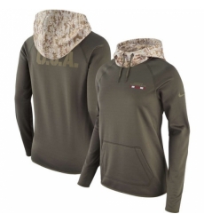 NFL Womens Arizona Cardinals Nike Olive Salute to Service Performance Pullover Hoodie