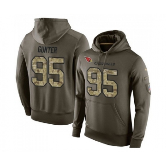 Football Arizona Cardinals 95 Rodney Gunter Green Salute To Service Mens Pullover Hoodie Football Arizona Cardinals 95 Rodney Gunter Green Salute To Service Mens Pullover Hoodie