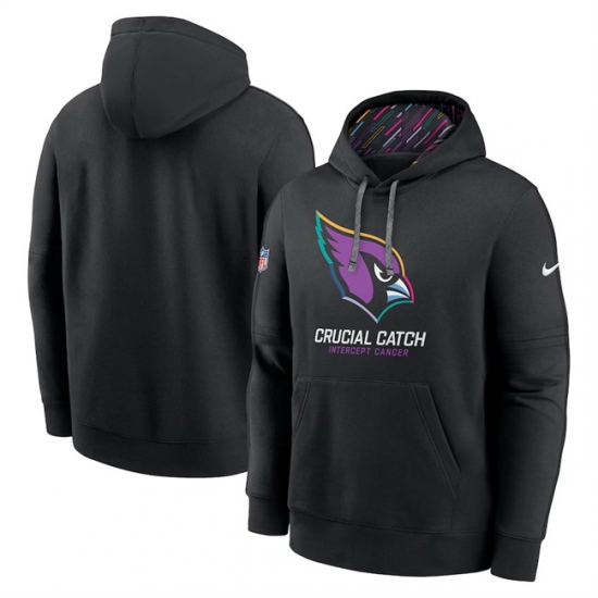 Men Arizona Cardinals Black 2024 Crucial Catch Club Pullover Hoodie Men Arizona Cardinals Black 2024 Crucial Catch Club Pullover Hoodie