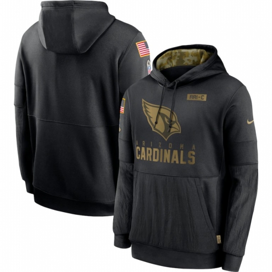 Men Arizona Cardinals Nike 2020 Salute to Service Sideline Performance Pullover Hoodie Black Men Arizona Cardinals Nike 2020 Salute to Service Sideline Performance Pullover Hoodie Black