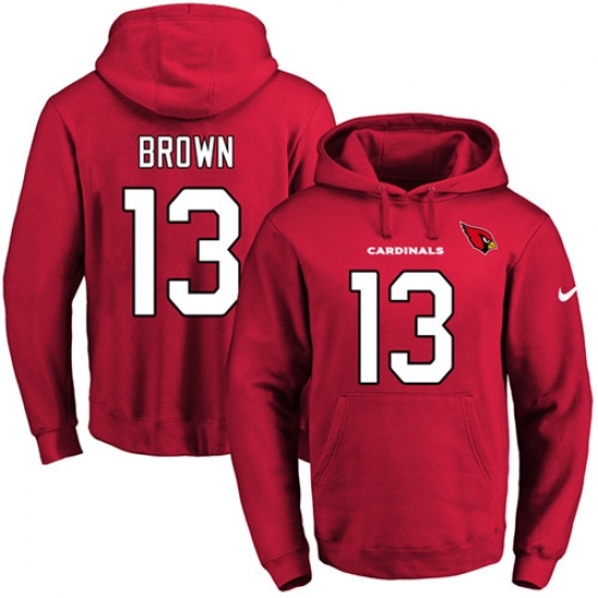 NFL Men Nike Arizona Cardinals 13 Jaron Brown Red Name Number Pullover Hoodie NFL Men Nike Arizona Cardinals 13 Jaron Brown Red Name Number Pullover Hoodie