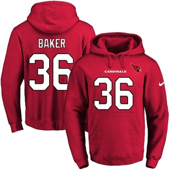 NFL Men Nike Arizona Cardinals 36 Budda Baker Red Name Number Pullover Hoodie NFL Men Nike Arizona Cardinals 36 Budda Baker Red Name Number Pullover Hoodie