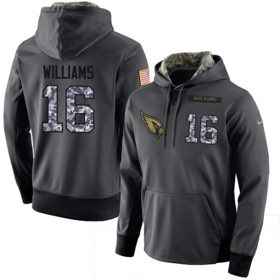 NFL Mens Nike Arizona Cardinals 16 Chad Williams Stitched Black Anthracite Salute to Service Player Performance Hoodie NFL Mens Nike Arizona Cardinals 16 Chad Williams Stitched Black Anthracite Salute to Service Player Performance Hoodie