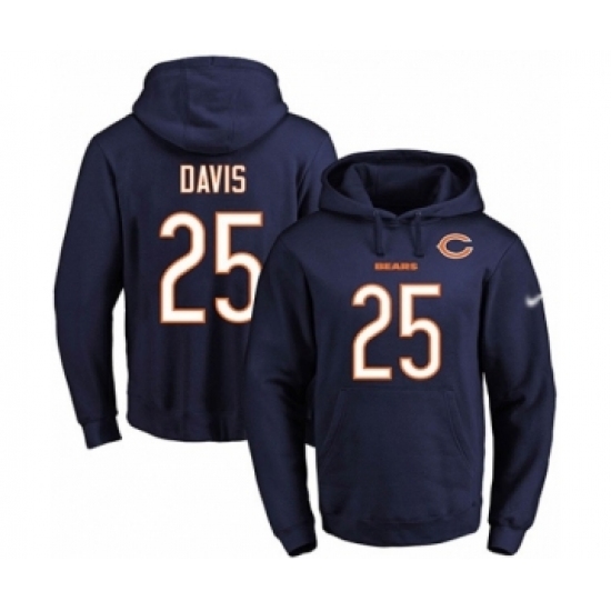 Football Mens Chicago Bears 25 Mike Davis Navy Blue Name Number Pullover Hoodie Football Mens Chicago Bears 25 Mike Davis Navy Blue Name Number Pullover Hoodie