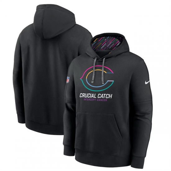 Men Chicago Bears Black 2024 Crucial Catch Club Pullover Hoodie Men Chicago Bears Black 2024 Crucial Catch Club Pullover Hoodie