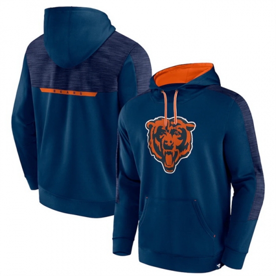 Men Chicago Bears Navy Defender Evo Pullover Hoodie Men Chicago Bears Navy Defender Evo Pullover Hoodie