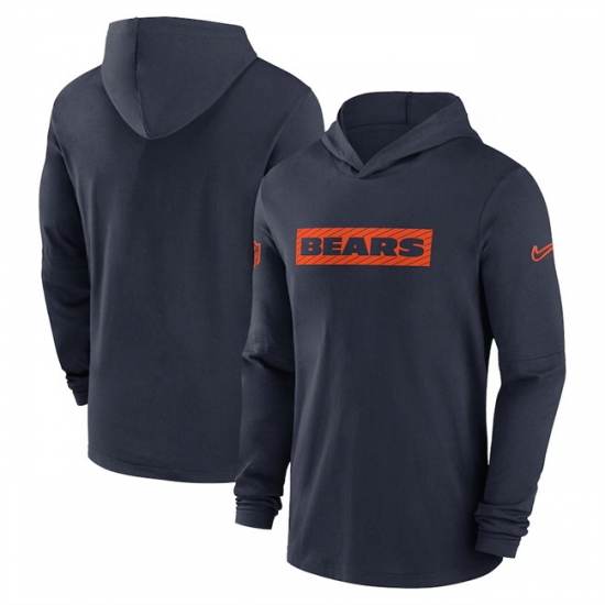 Men Chicago Bears Navy Sideline Performance Hoodie Men Chicago Bears Navy Sideline Performance Hoodie