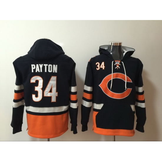 Men Nike Chicago Bears Walter Payton 34 NFL Winter Thick Hoodie Men Nike Chicago Bears Walter Payton 34 NFL Winter Thick Hoodie