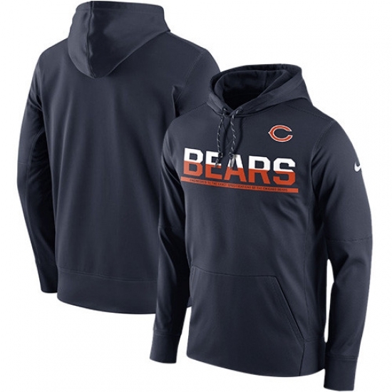 NFL Mens Chicago Bears Nike Navy Sideline Circuit Pullover Performance Hoodie NFL Mens Chicago Bears Nike Navy Sideline Circuit Pullover Performance Hoodie