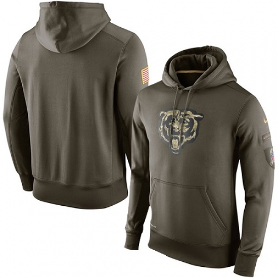 NFL Mens Chicago Bears Nike Olive Salute To Service KO Performance Hoodie NFL Mens Chicago Bears Nike Olive Salute To Service KO Performance Hoodie