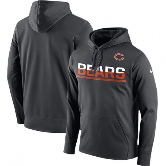NFL Mens Chicago Bears Nike Sideline Circuit Anthracite Pullover Hoodie NFL Mens Chicago Bears Nike Sideline Circuit Anthracite Pullover Hoodie
