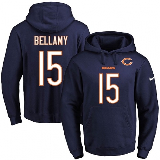 NFL Mens Nike Chicago Bears 15 Josh Bellamy Navy Blue Name Number Pullover Hoodie NFL Mens Nike Chicago Bears 15 Josh Bellamy Navy Blue Name Number Pullover Hoodie