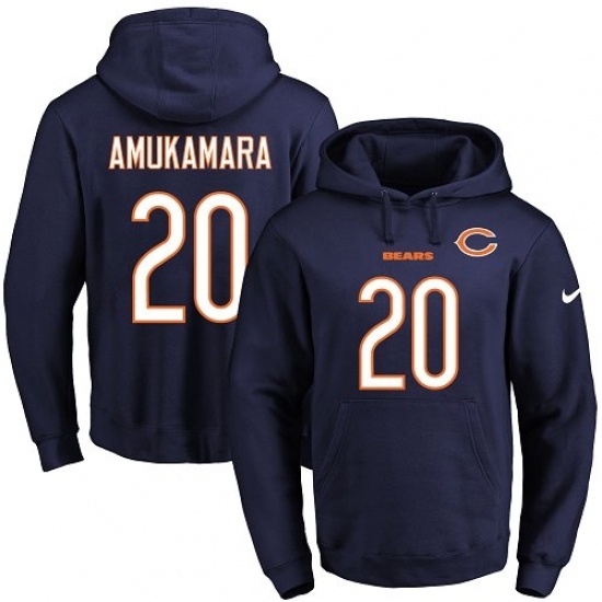NFL Mens Nike Chicago Bears 20 Prince Amukamara Navy Blue Name Number Pullover Hoodie NFL Mens Nike Chicago Bears 20 Prince Amukamara Navy Blue Name Number Pullover Hoodie