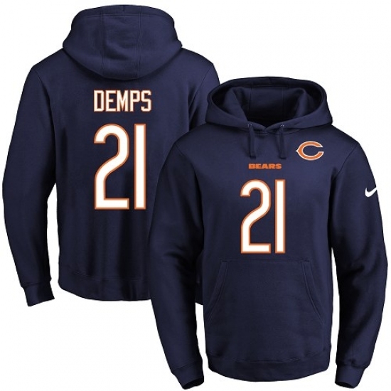 NFL Mens Nike Chicago Bears 21 Quintin Demps Navy Blue Name Number Pullover Hoodie NFL Mens Nike Chicago Bears 21 Quintin Demps Navy Blue Name Number Pullover Hoodie