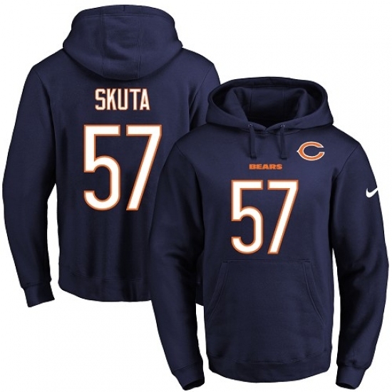 NFL Mens Nike Chicago Bears 57 Dan Skuta Navy Blue Name Number Pullover Hoodie NFL Mens Nike Chicago Bears 57 Dan Skuta Navy Blue Name Number Pullover Hoodie