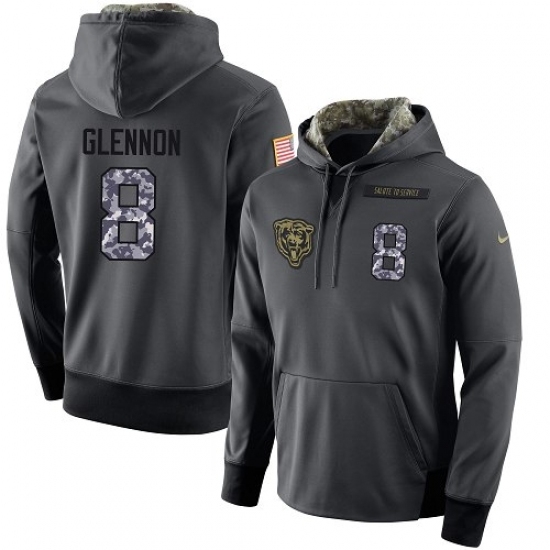 NFL Mens Nike Chicago Bears 8 Mike Glennon Stitched Black Anthracite Salute to Service Player Performance Hoodie NFL Mens Nike Chicago Bears 8 Mike Glennon Stitched Black Anthracite Salute to Service Player Performance Hoodie