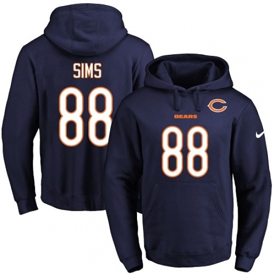 NFL Mens Nike Chicago Bears 88 Dion Sims Navy Blue Name Number Pullover Hoodie NFL Mens Nike Chicago Bears 88 Dion Sims Navy Blue Name Number Pullover Hoodie